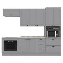 Cozinha Modulada 7 Pecas 272 cm CE790 Americana Cinza Calcare Henn