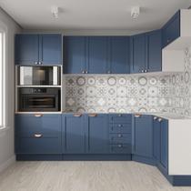 Cozinha Modulada 7 Peças 3 Aéreos 3 Balcões e Torre Quente Arizona CabeCasa MadeiraOriginals Azul/Branco Cozinha Modulada 7 Peças 3 Aéreos 3 Balcões e Torre Quente Arizona CabeCasa MadeiraOriginals Azul/Branco