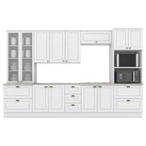 Cozinha Modulada 7 Pecas 343 cm CE172 Americana Branco Calcare Henn Cozinha Modulada 7 Pecas 343 cm CE172 Americana Branco Calcare Henn
