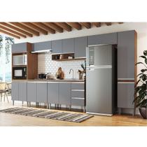 Cozinha Modulada 7 Peças Athena Freijó Cinza Megasul