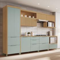 Cozinha Modulada 7 Peças Ripado com Tampo MDF Marquesa Nesher