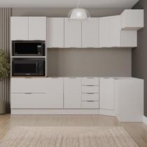 Cozinha Modulada 7 Peças sem Tampo com Rodapé Ipanema CabeCasa MadeiraOriginals Branco