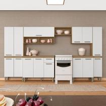 Cozinha Modulada 7 Peças Tieli Boreal/branco - Móveis Arapongas Cozinha Modulada 7 Peças Tieli Boreal/branco - Móveis Arapongas