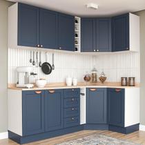 Cozinha Modulada 8 Peças 3 Aéreos 3 Balcões Adega e Toalheiro Arizona CabeCasa MadeiraOriginals Azul/Branco Cozinha Modulada 8 Peças 3 Aéreos 3 Balcões Adega e Toalheiro Arizona CabeCasa MadeiraOriginals Azul/Branco