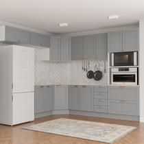 Cozinha Modulada 8 Peças 4 Aéreos 3 Balcões e Torre Quente Arizona CabeCasa MadeiraOriginals Branco e Cinza Cozinha Modulada 8 Peças 4 Aéreos 3 Balcões e Torre Quente Arizona CabeCasa MadeiraOriginals Branco e Cinza