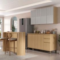 Cozinha Modulada 8 Portas e 2 Gavetas 5 Peças Com Tampo e Bancada Aura Luciane Cozinha Modulada 8 Portas e 2 Gavetas 5 Peças Com Tampo e Bancada Aura Luciane