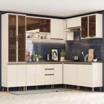 Cozinha Modulada 9 Peças 14 Portas 3 Gavetas Connect Off White Cozinha Modulada 9 Peças 14 Portas 3 Gavetas Connect Off White