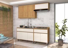Cozinha Modulada Agata 4 Peças Freijó/OffWhite Resistente