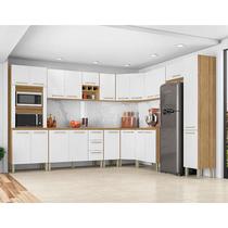 Cozinha Modulada Ambiente Ametista Composição 1 Freijó Supremo - Kits Paraná