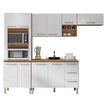 Cozinha Modulada Ambiente Ametista Composição 5 Freijó Supremo - Kits Paraná