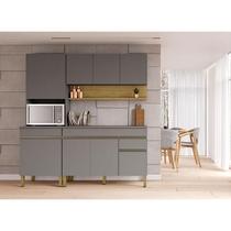 Cozinha Modulada Ambiente Line Composição 7 Gris Freijó - Kits Paraná