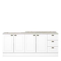 Cozinha Modulada Americana 2 Peças Balcões 120cm e 80cm com Tampos MDP - Móveis Henn Cozinha Modulada Americana 2 Peças Balcões 120cm e 80cm com Tampos MDP - Móveis Henn