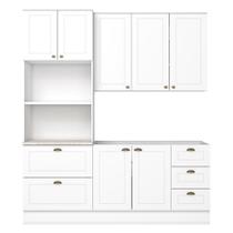 Cozinha Modulada Americana 3 Peças com Balcão 120cm sem Tampo - Móveis Henn Cozinha Modulada Americana 3 Peças com Balcão 120cm sem Tampo - Móveis Henn