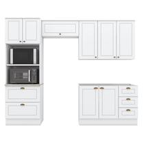Cozinha Modulada Americana 4 Peças Branco HP Henn Cozinha Modulada Americana 4 Peças Branco HP Henn