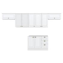Cozinha Modulada Americana 5 Peças Com Armário 2 Portas 80cm Branco - Henn