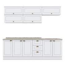 Cozinha Modulada Americana 8 Peças Balcão 120cm com Tampo - Móveis Henn