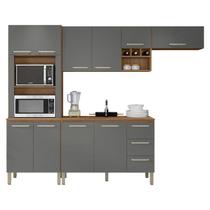 Cozinha Modulada Ametista Composição 5 Freijó Gris - Kits Paraná