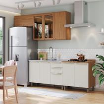 Cozinha Modulada Apê 280cm 9 Portas 2 Gavetas com Vidro Reflecta Requinte Henn Cozinha Modulada Apê 280cm 9 Portas 2 Gavetas com Vidro Reflecta Requinte Henn