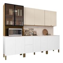 Cozinha Modulada Art 6 Peças Composição 3 Freijó ártico Soft - Kits Paraná Cozinha Modulada Art 6 Peças Composição 3 Freijó ártico Soft - Kits Paraná