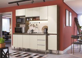 Cozinha Modulada ATHENA - 4 Peças Completa 10 PT 3 GV Itaúba Crema - MEGASUL Cozinha Modulada ATHENA - 4 Peças Completa 10 PT 3 GV Itaúba Crema - MEGASUL