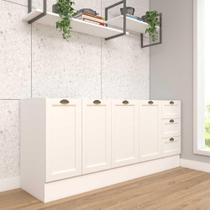 Cozinha Modulada Aurora Balcões 206,5cm Conjunto Provençal