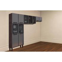 Cozinha Modulada Bertolini Estilo 3 Peças (2 Armários + 1 Paneleiro) CPT88 Cinza/Grafite Cozinha Modulada Bertolini Estilo 3 Peças (2 Armários + 1 Paneleiro) CPT88 Cinza/Grafite