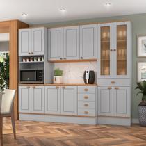 Cozinha Modulada c/T 5 Pecas Aspen Cinza/Cinamomo Cozinha Modulada c/T 5 Pecas Aspen Cinza/Cinamomo