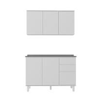 Cozinha Modulada Campacta 2 Peças Sem Tampo Dora Luciane Móv Branco/branco Supremo Cozinha Modulada Campacta 2 Peças Sem Tampo Dora Luciane Móv Branco/branco Supremo