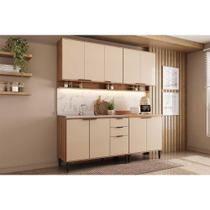 Cozinha Modulada Carraro Alpha Alpha 4 Peças (2Aéreos+2Balcões) C4P175 Freijo/Off White-Carraro Cozinha Modulada Carraro Alpha Alpha 4 Peças (2Aéreos+2Balcões) C4P175 Freijo/Off White-Carraro