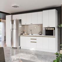 Cozinha Modulada Celeste Kappesberg 100% Mdf Branco 360cm Cozinha Modulada Celeste Kappesberg 100% Mdf Branco 360cm