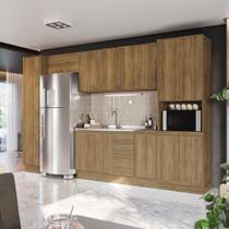 Cozinha Modulada Celeste Kappesberg 100% Mdf Nogueira 360cm Cozinha Modulada Celeste Kappesberg 100% Mdf Nogueira 360cm