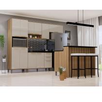 Cozinha Modulada com Bancada Completa 6 Peças com Tampos e sem Pia Isis Luciane Móveis