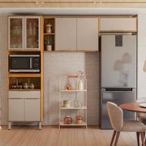 Cozinha Modulada com Vidro Reflecta 3 Peças em MDF Plena