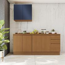 Cozinha Modulada Compacta 200cm 06 Portas 3 Gavetas Ciela Kappesberg