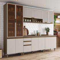 Cozinha Modulada Compacta 271,5cm 11 Portas 3 Gavetas Connect Henn