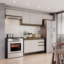 Cozinha Modulada Compacta 280cm 07 Portas 3 Gavetas Connect Henn