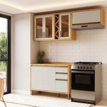 Cozinha Modulada Compacta 3 Peças 6 Portas e 3 Gavetas 100% Mdf 200cm Barbados Espresso Móveis Cozinha Modulada Compacta 3 Peças 6 Portas e 3 Gavetas 100% Mdf 200cm Barbados Espresso Móveis