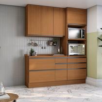Cozinha Modulada Compacta 3 Peças com Torre Quente Maxxi Marrom/Canela Cozinha Modulada Compacta 3 Peças com Torre Quente Maxxi Marrom/Canela