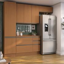 Cozinha Modulada Compacta 4 Peças com Paneleiro Maxxi Marrom/Canela Cozinha Modulada Compacta 4 Peças com Paneleiro Maxxi Marrom/Canela