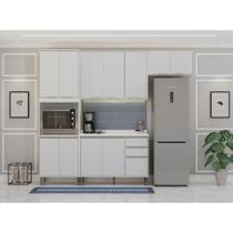 Cozinha Modulada Compacta 4 Peças Com Tampo Art Luciane Móve Pátina-cinza Cristal Cozinha Modulada Compacta 4 Peças Com Tampo Art Luciane Móve Pátina-cinza Cristal