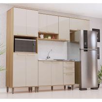 Cozinha Modulada Compacta 4 Peças Sem Tampo Isis Luciane Móv Avelã-mocca Laca Cozinha Modulada Compacta 4 Peças Sem Tampo Isis Luciane Móv Avelã-mocca Laca