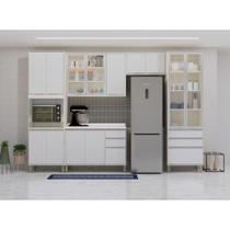 Cozinha Modulada Compacta 5 Peças Com Tampo Art Luciane Móve Pátina-cinza Cristal Cozinha Modulada Compacta 5 Peças Com Tampo Art Luciane Móve Pátina-cinza Cristal
