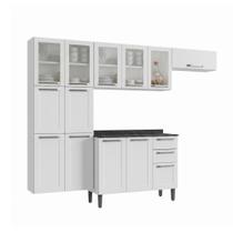 Cozinha Modulada Compacta em Aço 4 Peças 13 Portas Sendo 3 com Vidro 2 Gavetas Florença Itatiaia Cozinha Modulada Compacta em Aço 4 Peças 13 Portas Sendo 3 com Vidro 2 Gavetas Florença Itatiaia