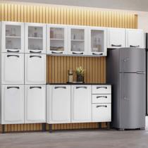 Cozinha Modulada Compacta em Aço 4 Peças 14 Portas 2 Gavetas Paneleiro Duplo New Premium Itatiaia Cozinha Modulada Compacta em Aço 4 Peças 14 Portas 2 Gavetas Paneleiro Duplo New Premium Itatiaia