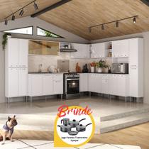 Cozinha Modulada Completa 10 Pçs Siena MP2242 Multimóveis Brinde Jogo de Panelas Tramontina