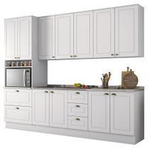 Cozinha Modulada Completa 271cm 6 Peças 11 Portas 100%MDF Americana Branco HP - Henn