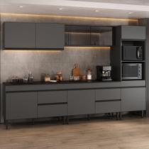 Cozinha Modulada Completa 301,5cm Milano Multimóveis MP2403 Cozinha Modulada Completa 301,5cm Milano Multimóveis MP2403