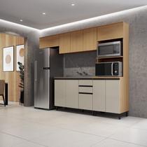 Cozinha Modulada Completa 4 Peças 10 Portas 2 Gavetas Yescasa Laranja/Angelin/Nude Cozinha Modulada Completa 4 Peças 10 Portas 2 Gavetas Yescasa Laranja/Angelin/Nude