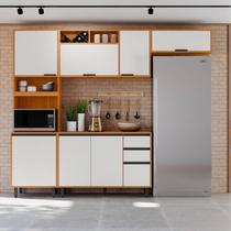 Cozinha Modulada Completa 4 Peças 8 Portas 2 Gavetas com Paneleiro Duplo Ravena