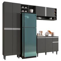 Cozinha Modulada Completa 4 Peças Vanessa Cinza AJL Cozinha Modulada Completa 4 Peças Vanessa Cinza AJL